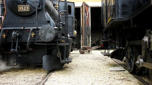 Train in old factory