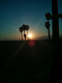 Scenic view of sea against sky at sunset