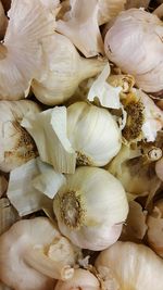 Full frame shot of garlic bulbs