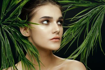 Close-up portrait of young woman