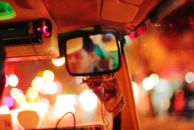 Close-up of illuminated lights