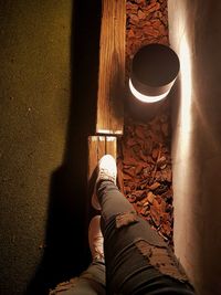 Low section of person standing on floor