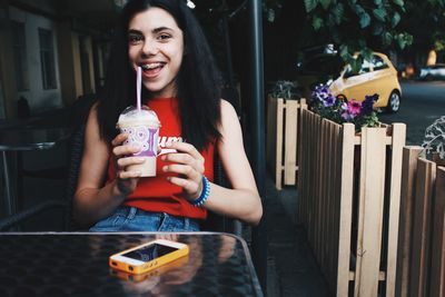 Young woman looking at camera