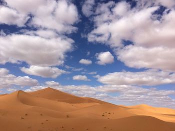 Scenic view of desert against sky