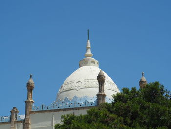 Low angle view of a building against clear sky