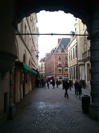 Narrow alley in city