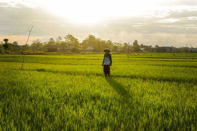 Man standing on field