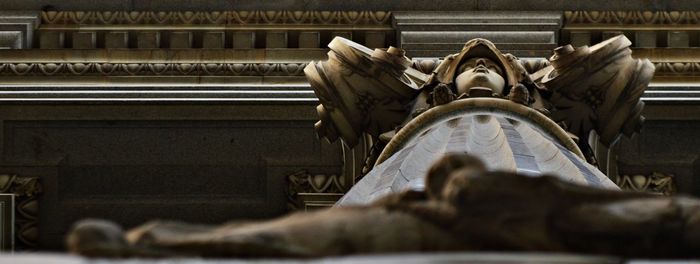 Low angle view of angel statue