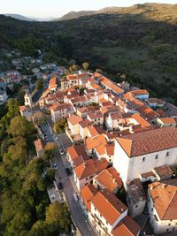 High angle view of townscape