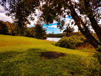 Scenic view of landscape against sky