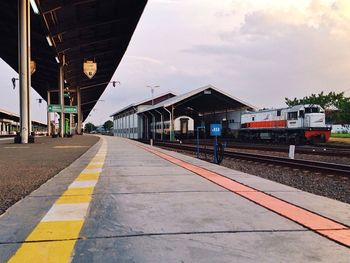 Railroad tracks against sky