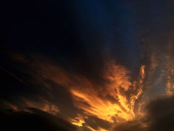 Low angle view of cloudy sky