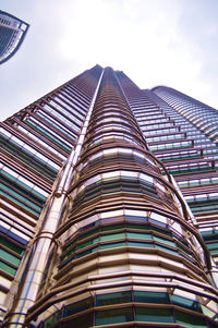 Low angle view of modern building against sky