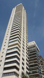 Low angle view of modern building against sky