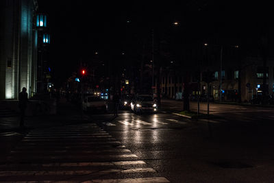 Illuminated city at night