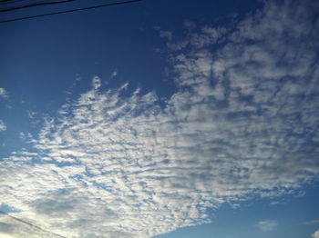Low angle view of clouds in sky
