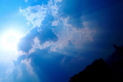 Low angle view of cloudy sky