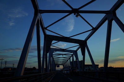 Low angle view of bridge against sky