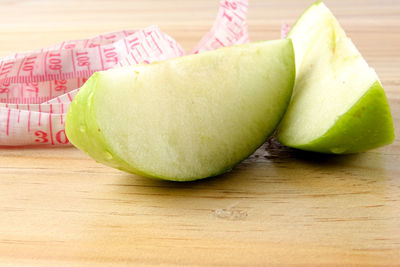 Close-up of fruits on cutting board