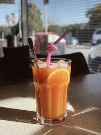 Close-up of drink on table