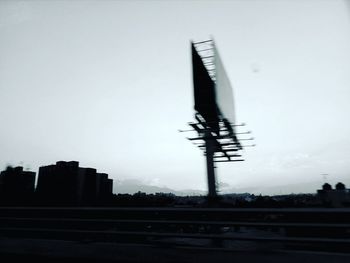 Low angle view of modern building against clear sky