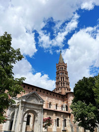 Low angle view of historic building against sky