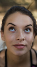 Close-up portrait of a young woman