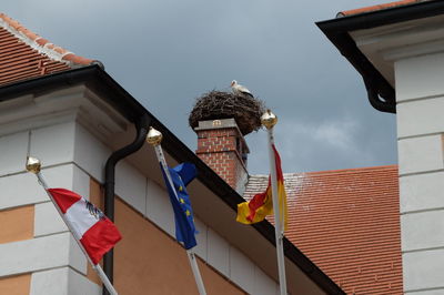 Low angle view of built structure against sky