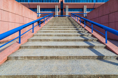 Low angle view of empty staircase