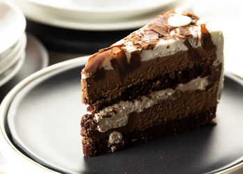 Close-up of cake in plate