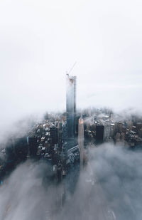 View of buildings in city against sky