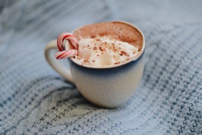 Close-up of coffee on table