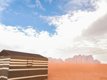 Scenic view of desert against sky