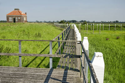 Reconstructed harbour on dry land