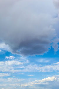 Low angle view of clouds in sky