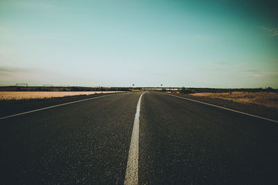 Surface level of empty road