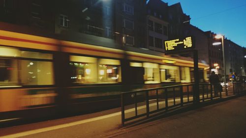 Train at night