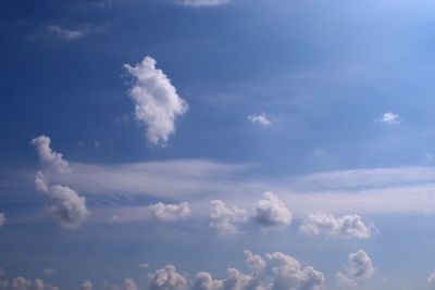 White clouds in blue sky