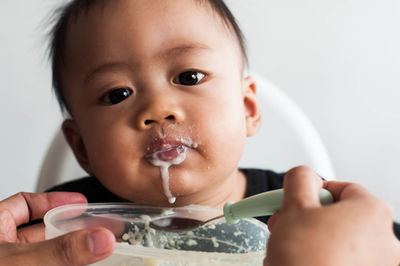 Portrait of cute baby girl
