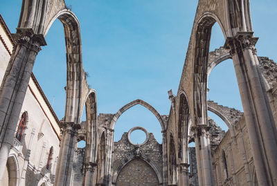 Low angle view of historical building against sky