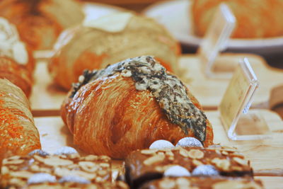 Close-up of bread on table