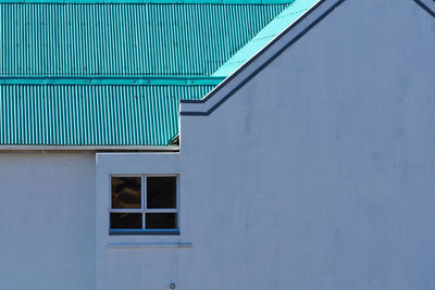 Low angle view of window on building