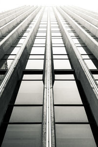 Low angle view of modern building against sky