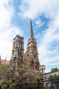 Low angle view of temple against sky