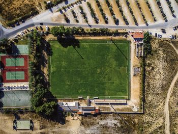 High angle view of abandoned building