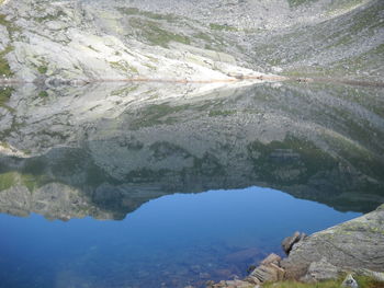 Scenic view of lake and mountains