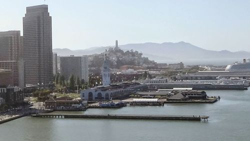 River with cityscape in background