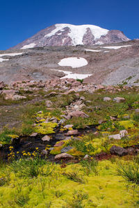 Scenic view of land against sky