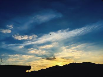 Low angle view of sky during sunset