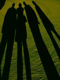 Shadow of woman on wall